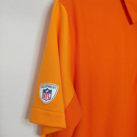 Nike Dri Fit NFL Denver Broncos Golf Polo Orange Large L 836669-827 - Picture 5 of 10